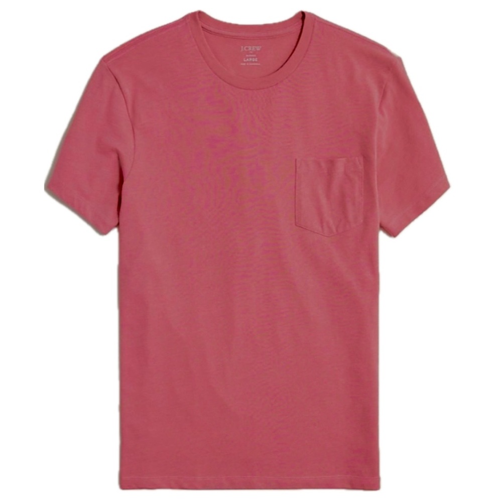 J. Crew Pink Short Sleeve Pocket Tee Casual Cotton
